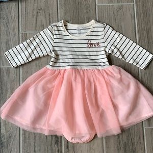 NWT Old Navy Toddler Girls Size 2t or 3t Gray Star Tutu Mixed Fabric Dress